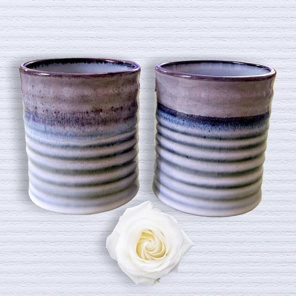 🆕️ Reactive Glaze Striped 18oz Mugs - NWT - Picture 6 of 8